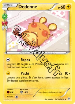 Carte Pokémon Dedenne  n°RC10 de la série Générations