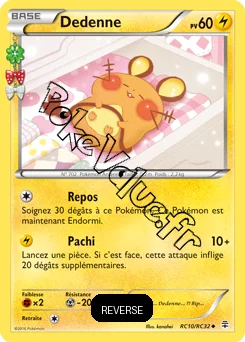 Carte Pokémon Dedenne  Reverse n°RC10 de la série Générations