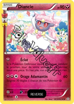 Carte Pokémon Diancie  Reverse n°RC22 de la série Générations