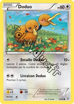 Carte Pokémon Doduo  n°55 de la série Générations