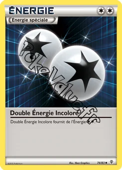 Carte Pokémon Double Énergie Incolore n°74 de la série Générations