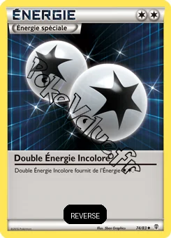 Carte Pokémon Double Énergie Incolore Reverse n°74 de la série Générations