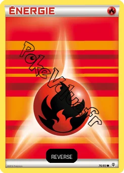 Carte Pokémon Énergie Feu Reverse n°76 de la série Générations