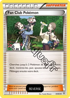 Carte Pokémon Fan Club Pokémon Reverse n°69 de la série Générations