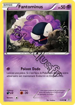 Carte Pokémon Fantominus  n°33 de la série Générations
