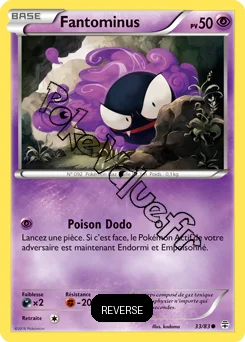 Carte Pokémon Fantominus  Reverse n°33 de la série Générations