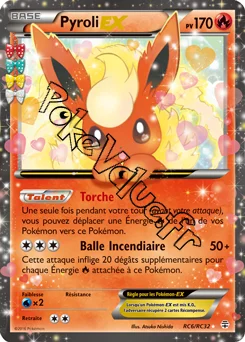 Carte Pokémon Flareon EX  n°RC6 de la série Générations