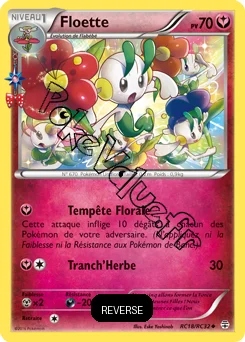 Carte Pokémon Floette  Reverse n°RC18 de la série Générations