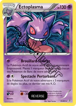 Carte Pokémon Gengar  Reverse n°35 de la série Générations