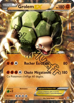 Carte Pokémon Golem EX  n°46 de la série Générations