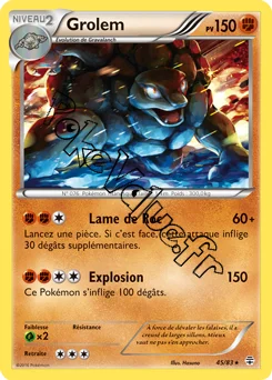 Carte Pokémon Golem  n°45 de la série Générations