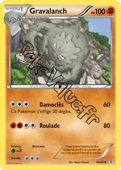 Carte Pokémon Graveler  n°44 de la série Générations