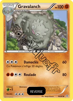Carte Pokémon Graveler  Reverse n°44 de la série Générations