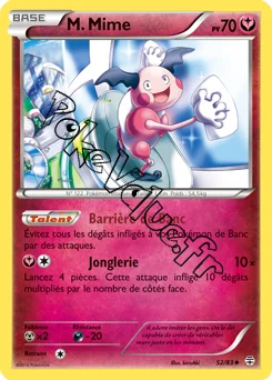 Carte Pokémon M. Mime  n°52 de la série Générations