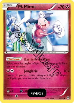 Carte Pokémon M. Mime  Reverse n°52 de la série Générations