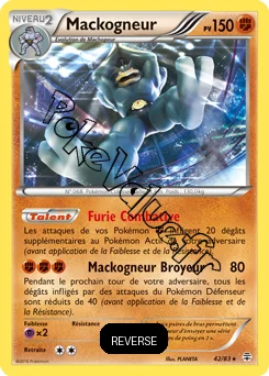 Carte Pokémon Machamp  Reverse n°42 de la série Générations