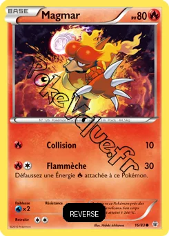 Carte Pokémon Magmar  Reverse n°16 de la série Générations