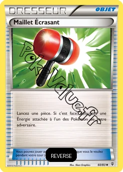 Carte Pokémon Maillet Écrasant Reverse n°60 de la série Générations