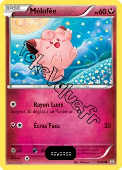 Carte Pokémon Mélofée  Reverse n°50 de la série Générations