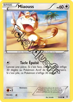 Carte Pokémon Miaouss  n°53 de la série Générations