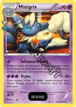 Carte Pokémon Mistigrix  Reverse n°RC15 de la série Générations