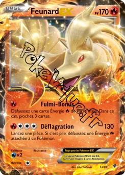 Carte Pokémon Ninetales EX  n°13 de la série Générations