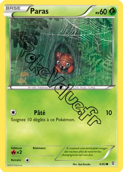 Carte Pokémon Paras  n°6 de la série Générations