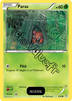 Carte Pokémon Paras  Reverse n°6 de la série Générations