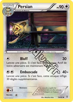 Carte Pokémon Persian  n°54 de la série Générations