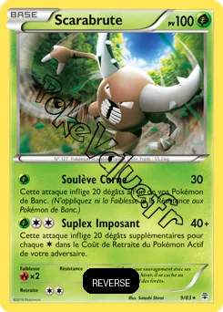 Carte Pokémon Pinsir  Reverse n°9 de la série Générations