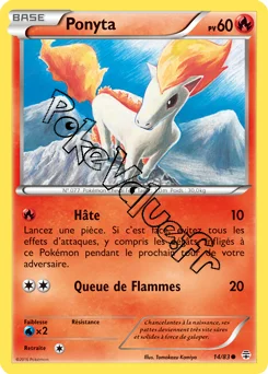 Carte Pokémon Ponyta  n°14 de la série Générations