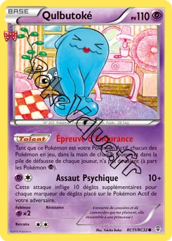 Carte Pokémon Qulbutoké  n°RC11 de la série Générations