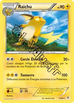 Carte Pokémon Raichu  n°27 de la série Générations