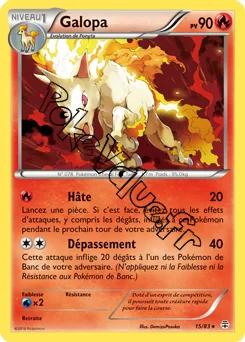 Carte Pokémon Rapidash  n°15 de la série Générations