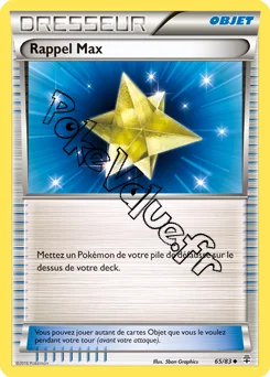Carte Pokémon Rappel Max n°65 de la série Générations