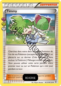 Carte Pokémon Timmy Reverse n°RC27 de la série Générations