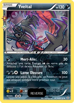 Carte Pokémon Yveltal  Reverse n°RC16 de la série Générations