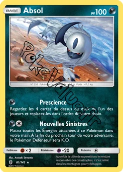 Carte Pokémon Absol  n°81 de la série Gardiens Ascendant