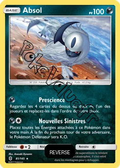 Carte Pokémon Absol  Reverse n°81 de la série Gardiens Ascendant