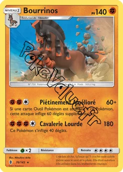 Carte Pokémon Bourrinos  n°76 de la série Gardiens Ascendant