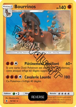 Carte Pokémon Bourrinos  Reverse n°76 de la série Gardiens Ascendant
