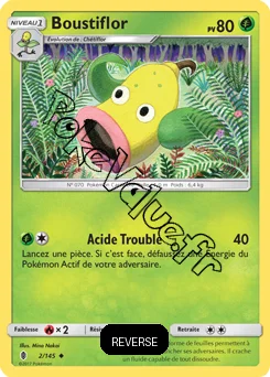 Carte Pokémon Boustiflor  Reverse n°2 de la série Gardiens Ascendant