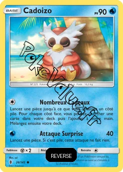 Carte Pokémon Cadoizo  Reverse n°26 de la série Gardiens Ascendant