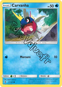 Carte Pokémon Carvanha  n°27 de la série Gardiens Ascendant
