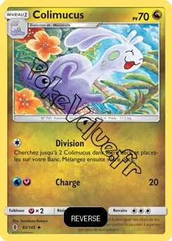 Carte Pokémon Colimucus  Reverse n°95 de la série Gardiens Ascendant