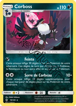 Carte Pokémon Corboss  n°79 de la série Gardiens Ascendant