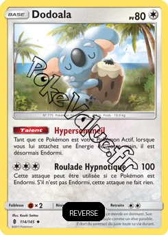 Carte Pokémon Dodoala  Reverse n°114 de la série Gardiens Ascendant