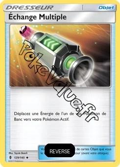 Carte Pokémon Échange Multiple Reverse n°129 de la série Gardiens Ascendant