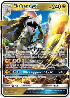 Carte Pokémon Ékaïser GX n°100 de la série Gardiens Ascendant