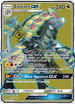 Carte Pokémon Ékaïser GX n°141 de la série Gardiens Ascendant